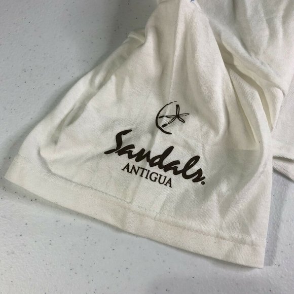 Sandals Antigua Beach Trooper White T-shirt Size M - Picture 4 of 7